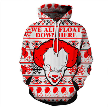 IT Chapter 2 Pennywise Payaso Sudadera Roja Estampada con Capucha para Adultos Unisex